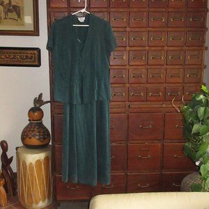 Green Rayon 2 Piece Maxi Dress WILD ROSE Size 6
